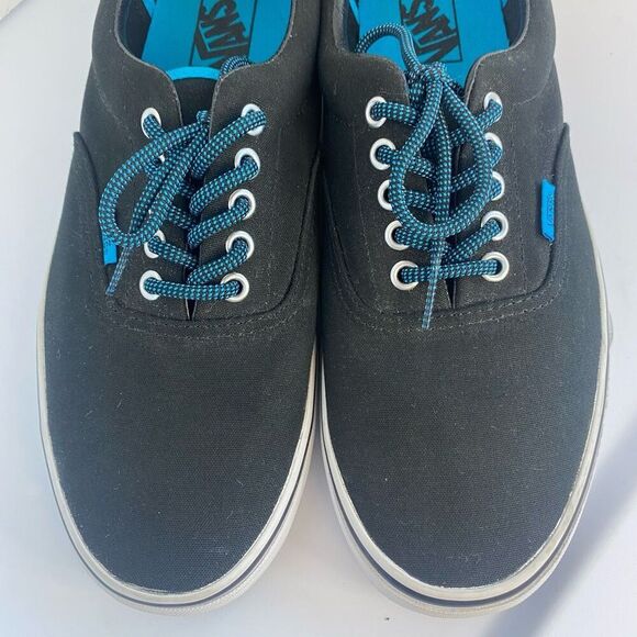 Vans Era Shoe - Black / Hawaiian Ocean Blue Skate Shoes Unisex Streetwear - Picture 9 of 11